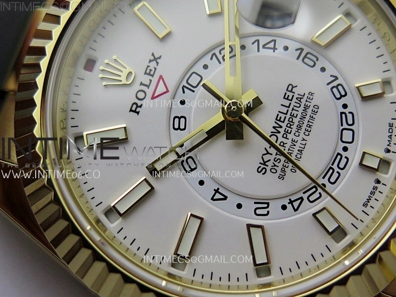 Sky-Dweller 336238 Gain Weight YG ZF 1:1 Best Edition White Dial on Oysterflex Rubber Strap Asian 2824