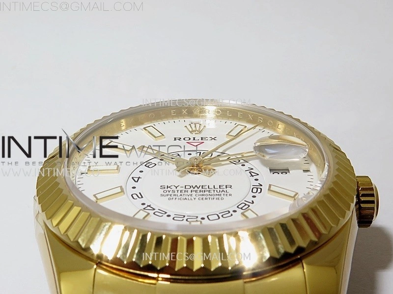 Sky-Dweller 336238 Gain Weight YG ZF 1:1 Best Edition White Dial on Oysterflex Rubber Strap Asian 2824