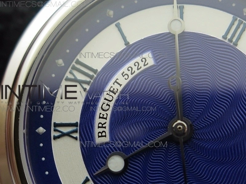 Marine 5222 SS HGF 1:1 Best Edition Blue Dial On black Leather Strap Asian Cal.517GG