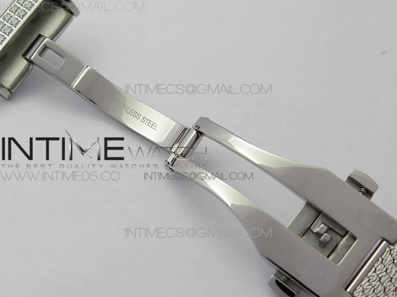 La d de dior satine SS Crystal Bezel 8848F 1:1 Best Edition Blue Dial on SS bracelet Swiss Quartz