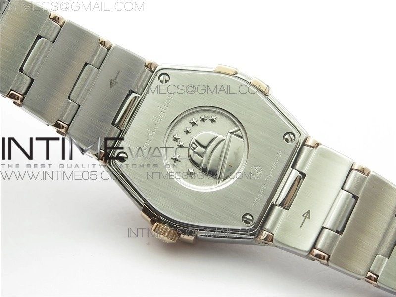 Constellation Ladies 27mm K11F 1:1 Best Edition SS RG Diamonds Bezel White MOP Dial Stick Markers on SS RG Bracelet ETA Quartz