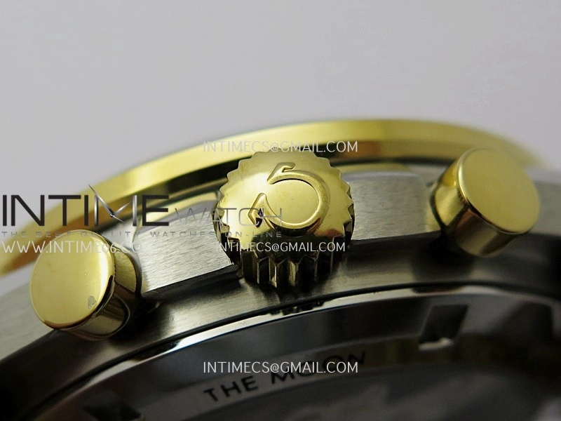 Speedmaster Professional SS YG N1F Best Edition Silver Dial Gold Subdial On SS YG Bracelet Asian 3861