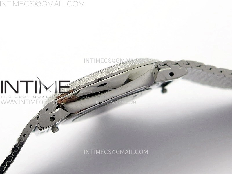 La D de dior Satine 25mm SS 8848F 1:1 Best Edition Silver Dial on SS bracelet Swiss Quartz