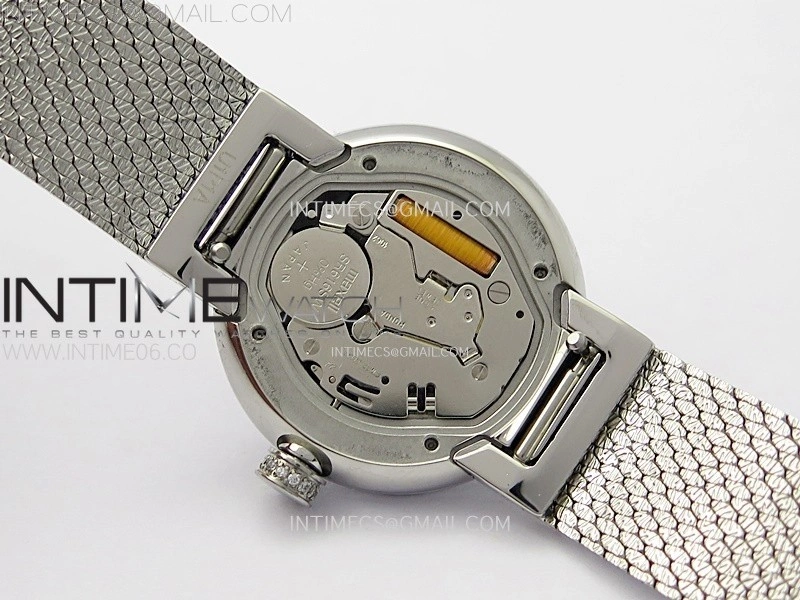 La D de dior Satine 25mm SS 8848F 1:1 Best Edition Silver Dial on SS bracelet Swiss Quartz