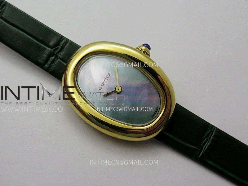 Baignoire Watch YG AF 1:1 Best Edition Green MOP Dial On Green Croco Strap RONDA Quartz