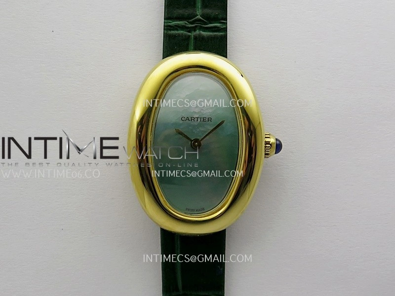 Baignoire Watch YG AF 1:1 Best Edition Green MOP Dial On Green Croco Strap RONDA Quartz