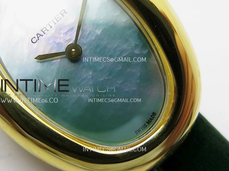 Baignoire Watch YG AF 1:1 Best Edition Green MOP Dial On Green Croco Strap RONDA Quartz