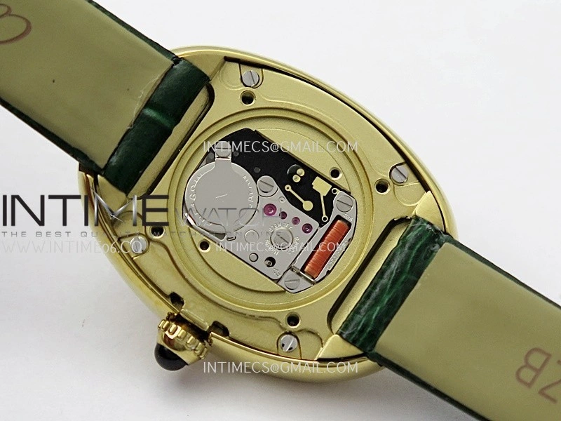 Baignoire Watch YG AF 1:1 Best Edition Green MOP Dial On Green Croco Strap RONDA Quartz
