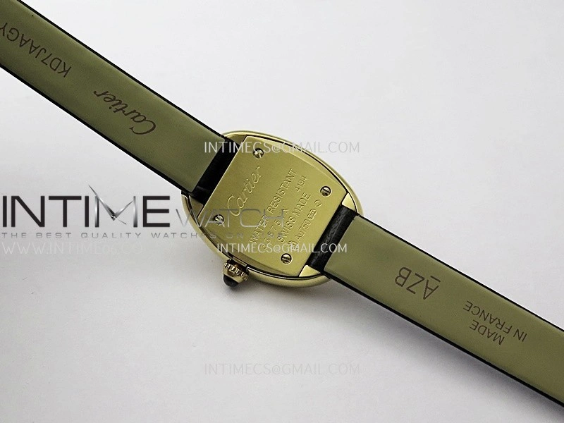 Baignoire Watch YG AF 1:1 Best Edition White MOP Dial On Black Croco Strap RONDA Quartz
