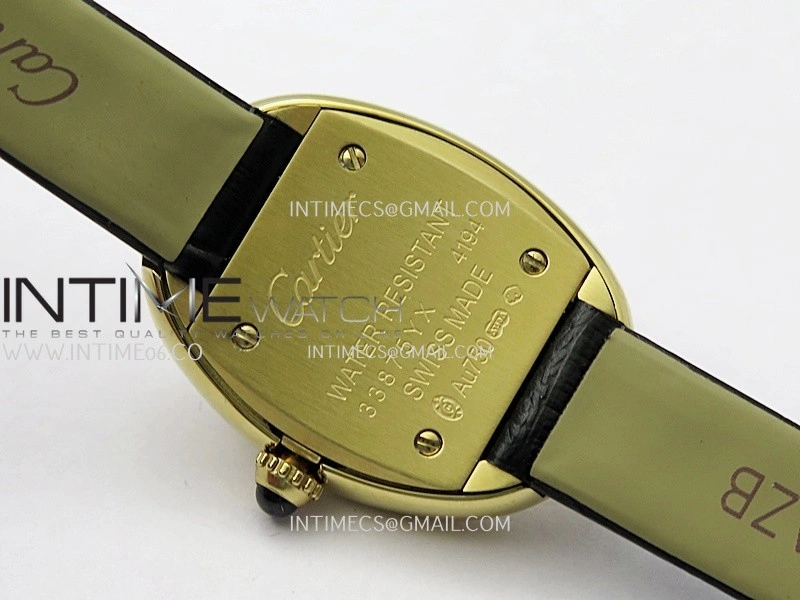 Baignoire Watch YG AF 1:1 Best Edition White MOP Dial On Black Croco Strap RONDA Quartz