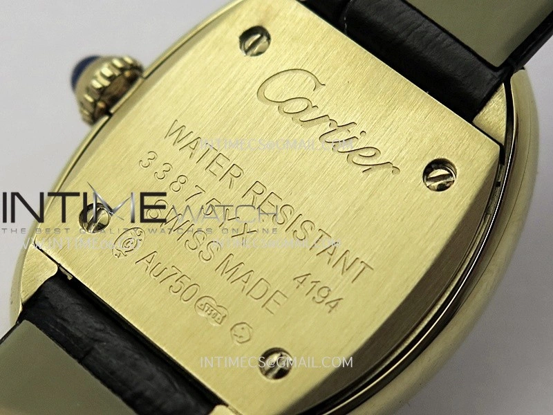 Baignoire Watch YG AF 1:1 Best Edition White MOP Dial On Black Croco Strap RONDA Quartz