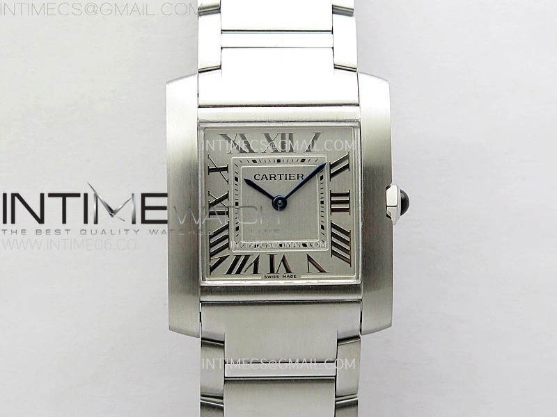 Tank Francaise Ladies 27mm SS 8848F 1:1 Best Edition Silver Dial on SS Bracelet Ronda Quartz