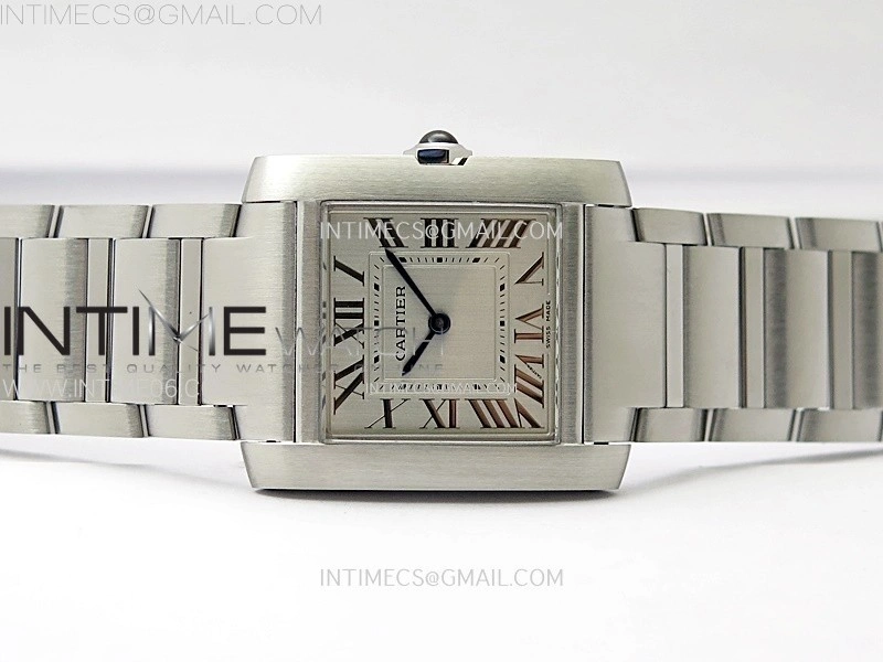 Tank Francaise Ladies 27mm SS 8848F 1:1 Best Edition Silver Dial on SS Bracelet Ronda Quartz