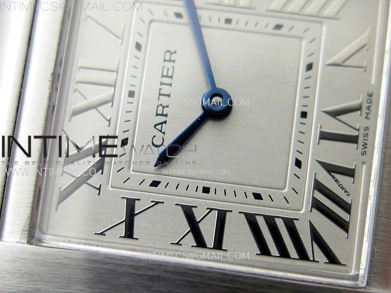 Tank Francaise Ladies 27mm SS 8848F 1:1 Best Edition Silver Dial on SS Bracelet Ronda Quartz