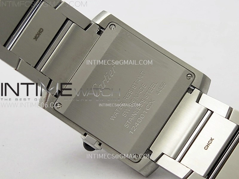Tank Francaise Ladies 27mm SS 8848F 1:1 Best Edition Silver Dial on SS Bracelet Ronda Quartz