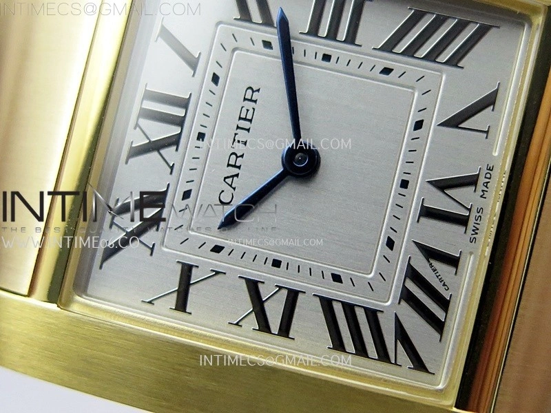 Tank Francaise Ladies 27mm YG 8848F 1:1 Best Edition Silver Dial on YG Bracelet Ronda Quartz