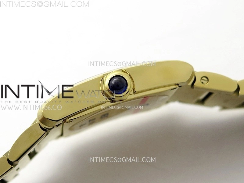 Tank Francaise Ladies 27mm YG 8848F 1:1 Best Edition Silver Dial on YG Bracelet Ronda Quartz