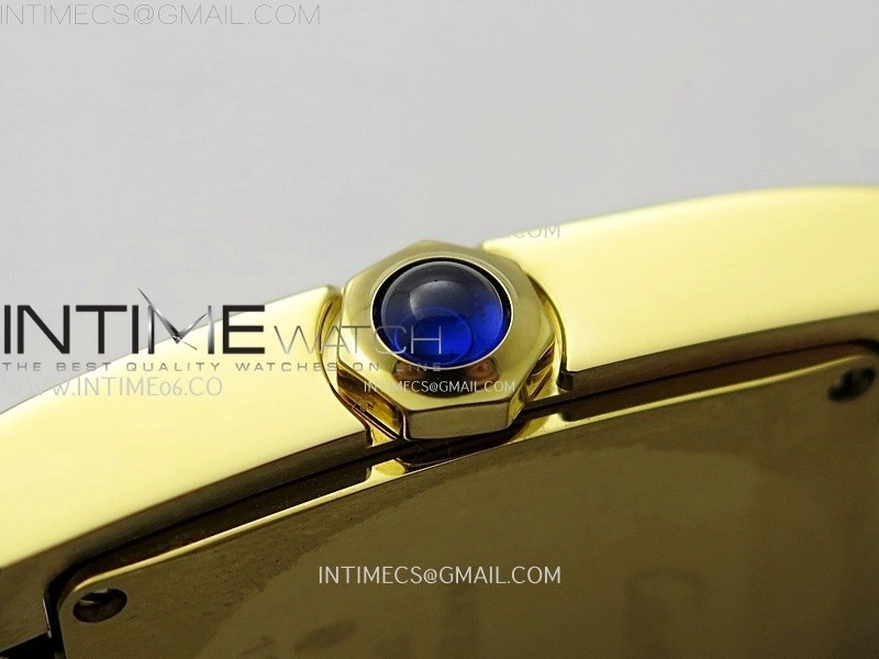 Tank Francaise Ladies 27mm YG 8848F 1:1 Best Edition Silver Dial on YG Bracelet Ronda Quartz