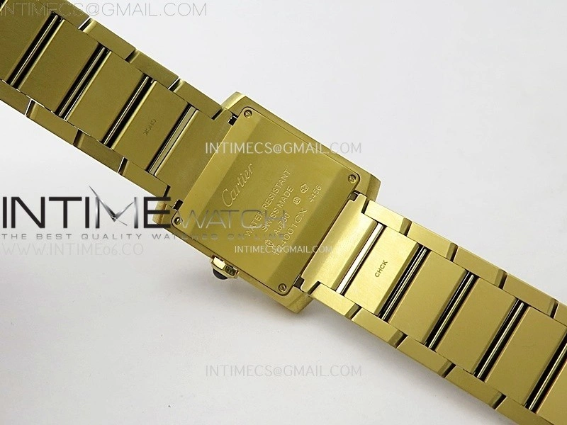 Tank Francaise Ladies 27mm YG 8848F 1:1 Best Edition Silver Dial on YG Bracelet Ronda Quartz