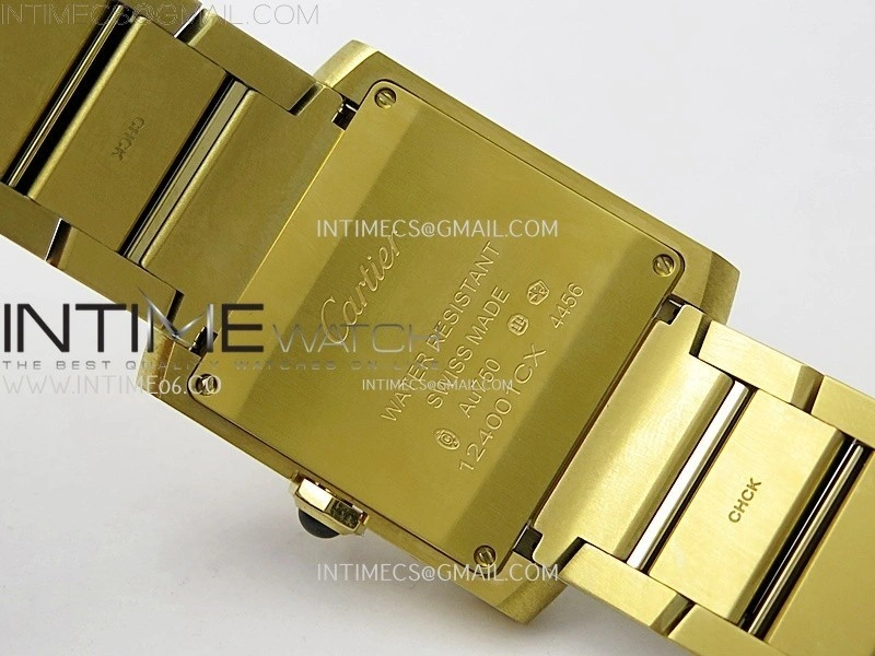 Tank Francaise Ladies 27mm YG 8848F 1:1 Best Edition Silver Dial on YG Bracelet Ronda Quartz