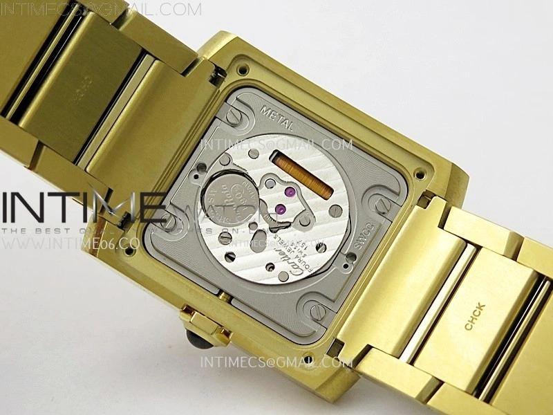 Tank Francaise Ladies 27mm YG 8848F 1:1 Best Edition Silver Dial on YG Bracelet Ronda Quartz