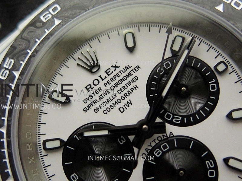 Daytona DIW White Carbon DIWF Best Edition White Dial Black Subdial On Black Nylon Strap A4801