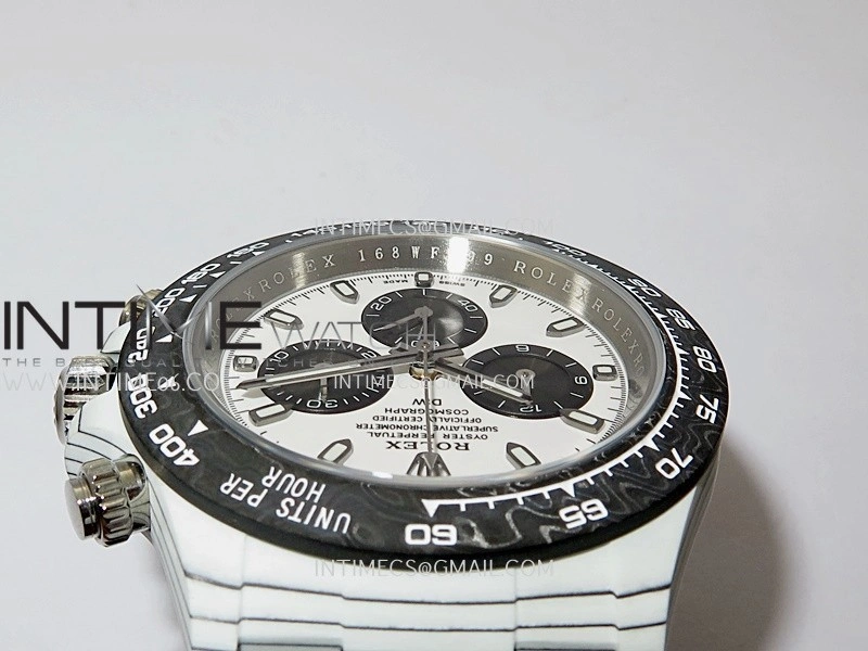 Daytona DIW White Carbon DIWF Best Edition White Dial Black Subdial On Black Nylon Strap A4801