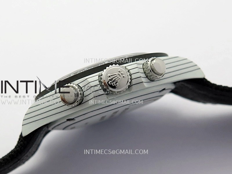 Daytona DIW White Carbon DIWF Best Edition White Dial Black Subdial On Black Nylon Strap A4801