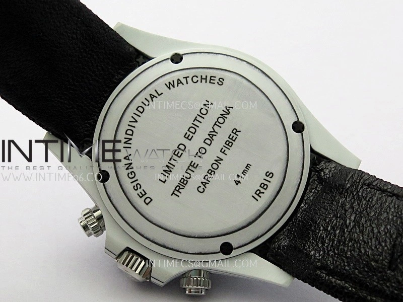 Daytona DIW White Carbon DIWF Best Edition White Dial Black Subdial On Black Nylon Strap A4801