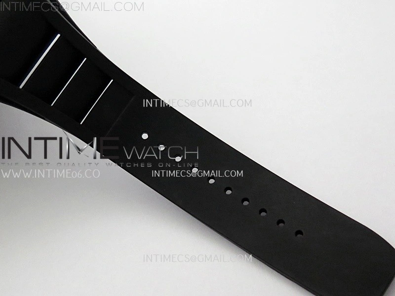 RM055 Black Ceramic White Inner RMF Best Edition Skeleton Dial On Black Rubber Strap RMUL2 Super Clone