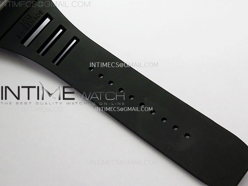 RM055 Black Ceramic White Inner RMF Best Edition Skeleton Dial On Black Rubber Strap RMUL2 Super Clone