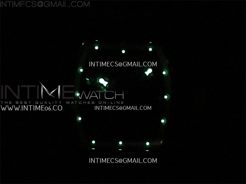 RM055 Black Ceramic White Inner RMF Best Edition Skeleton Dial On White Rubber Strap RMUL2 Super Clone