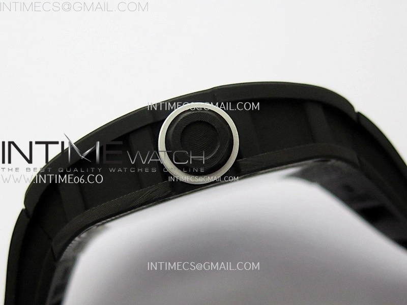 RM055 Real NTPT White Inner RMF Best Edition Skeleton Dial on Black Rubber Strap RMUL2 Super Clone