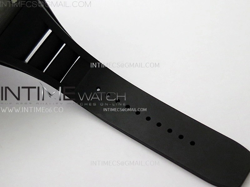 RM055 Real NTPT White Inner RMF Best Edition Skeleton Dial on Black Rubber Strap RMUL2 Super Clone