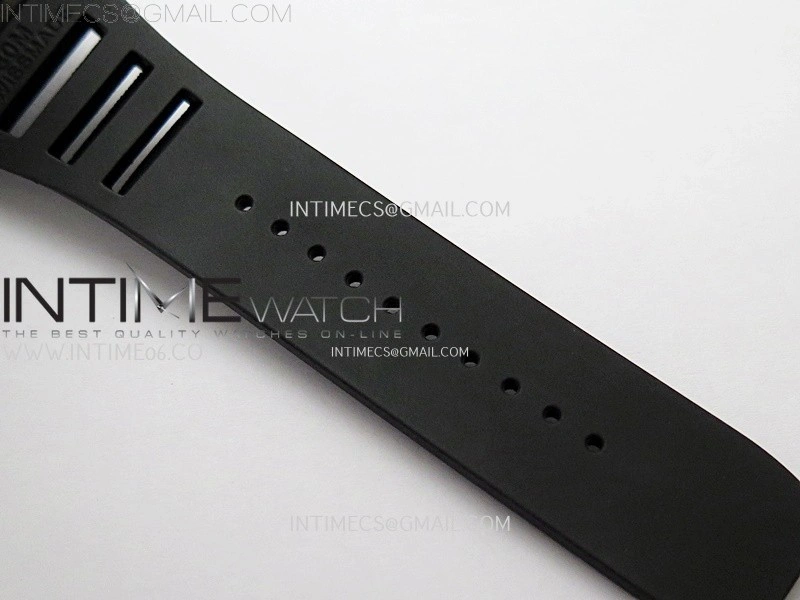 RM055 Real NTPT White Inner RMF Best Edition Skeleton Dial on Black Rubber Strap RMUL2 Super Clone