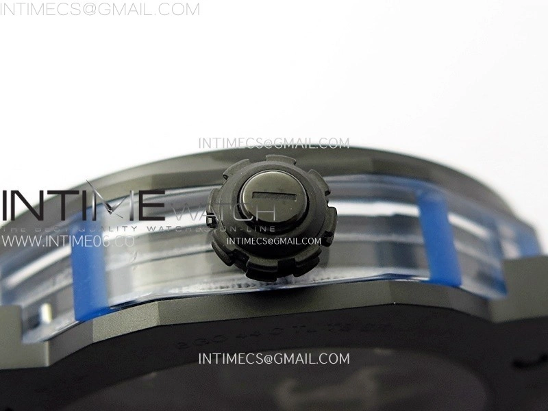 Octo 102910 PVD AXF Best Edition Blue Skeleton Dial on Black Leather Strap Asian BVL206 Tourbillon Movement