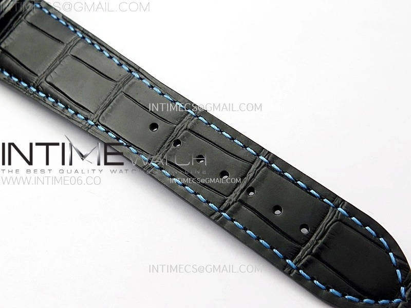 Octo 102910 PVD AXF Best Edition Blue Skeleton Dial on Black Leather Strap Asian BVL206 Tourbillon Movement