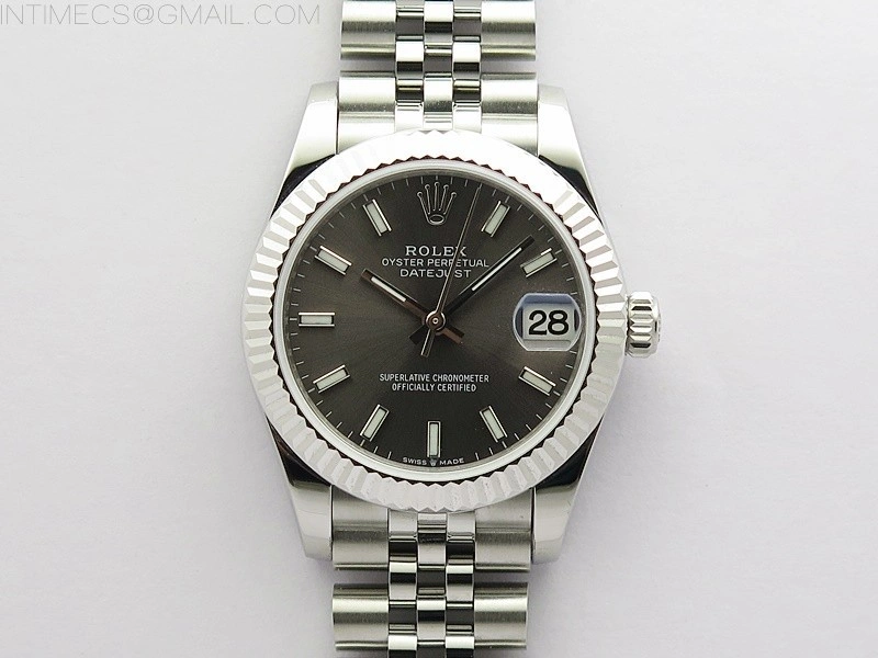 Datejust 31mm 278271 SS BP Best Edition Gray Sticks Markers Dial on Jubilee Bracelet