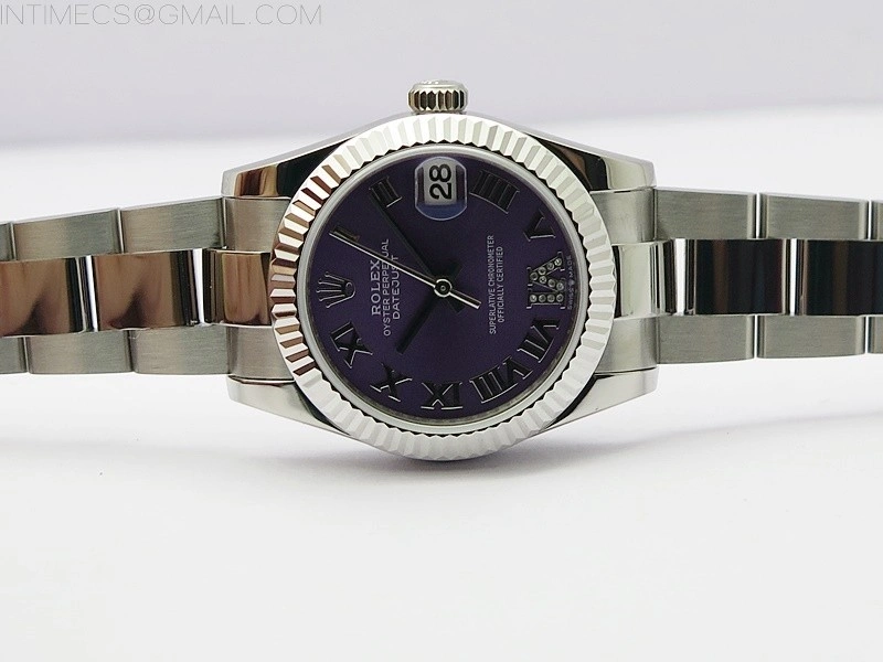 Datejust 31mm 278273 SS BP Best Edition Purple Roman Markers Dial on Oyster Bracelet