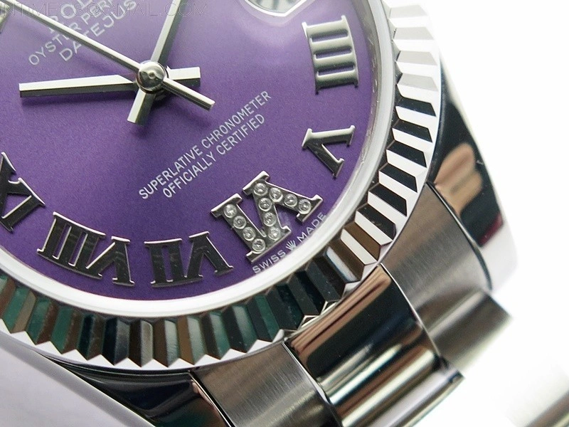 Datejust 31mm 278273 SS BP Best Edition Purple Roman Markers Dial on Oyster Bracelet