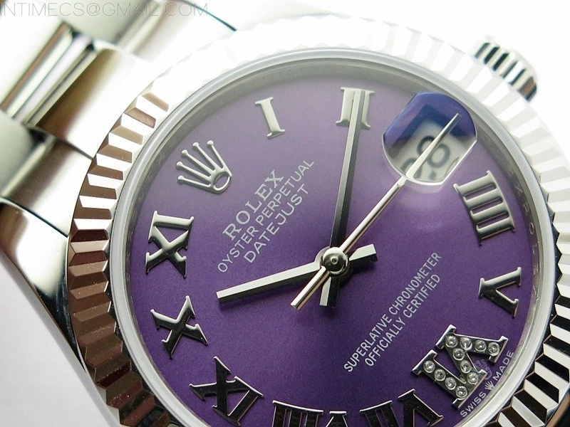 Datejust 31mm 278273 SS BP Best Edition Purple Roman Markers Dial on Oyster Bracelet