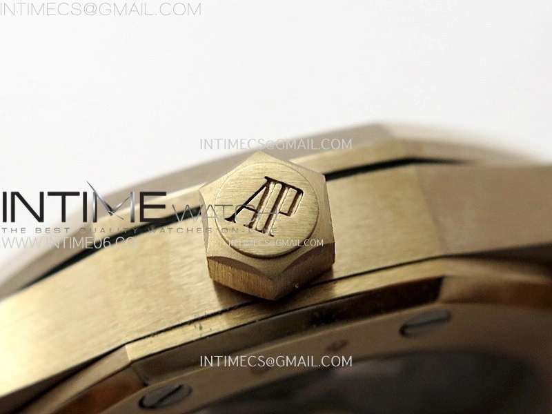 Royal Oak 37mm 15450 RG IPF 1:1 Best Edition Black Dial on RG Bracelet SA3120 Super Clone