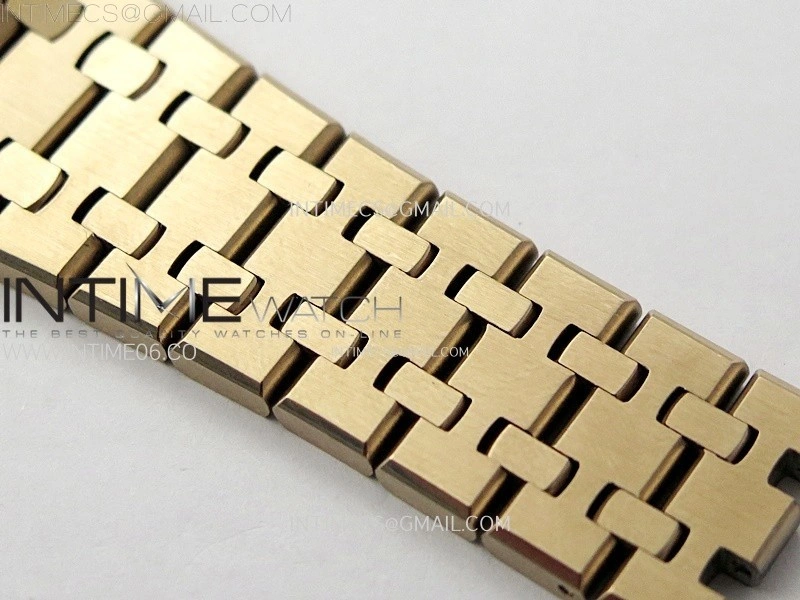 Royal Oak 37mm 15450 RG IPF 1:1 Best Edition Black Dial on RG Bracelet SA3120 Super Clone