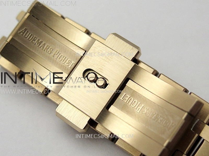 Royal Oak 37mm 15450 RG IPF 1:1 Best Edition Black Dial on RG Bracelet SA3120 Super Clone