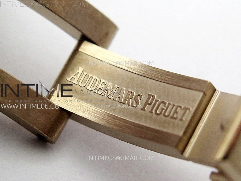 Royal Oak 37mm 15450 RG IPF 1:1 Best Edition Black Dial on RG Bracelet SA3120 Super Clone