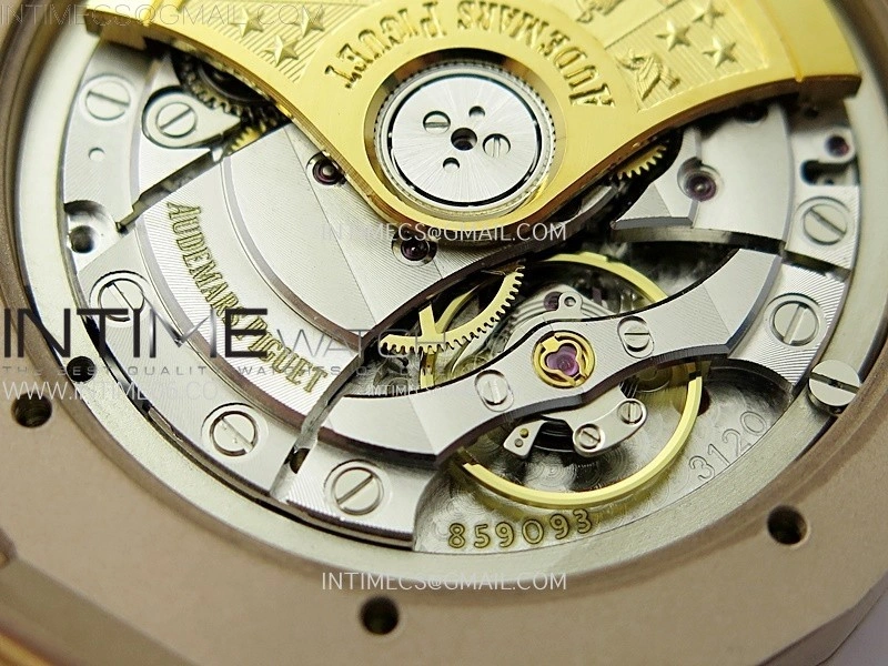 Royal Oak 37mm 15450 RG IPF 1:1 Best Edition Black Dial on RG Bracelet SA3120 Super Clone