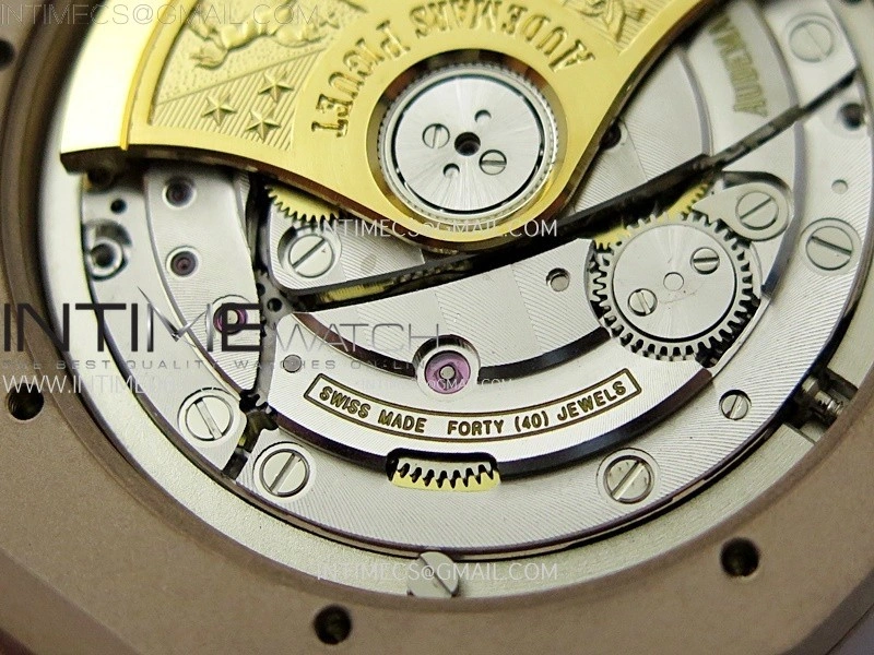Royal Oak 37mm 15450 RG IPF 1:1 Best Edition Black Dial on RG Bracelet SA3120 Super Clone
