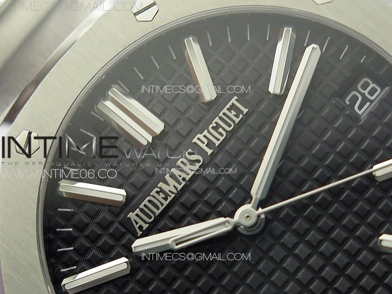 Royal Oak 41mm 15510 50th SS ZF 1:1 Best Edition Black Textured Dial on SS Bracelet A4302