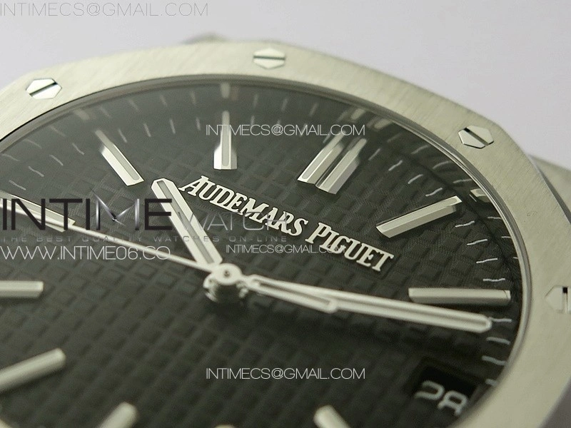 Royal Oak 41mm 15510 50th SS ZF 1:1 Best Edition Black Textured Dial on SS Bracelet A4302