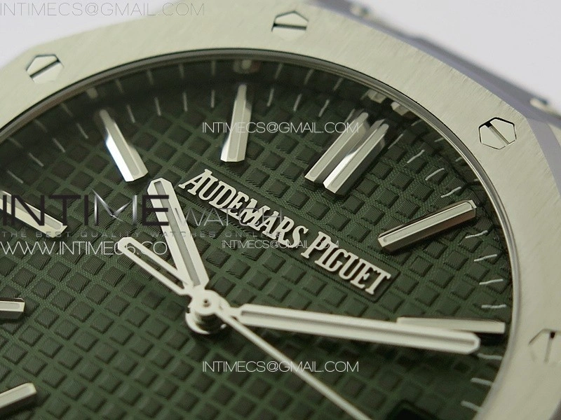 Royal Oak 41mm 15510 50th SS ZF 1:1 Best Edition Green Textured Dial on SS Bracelet A4302